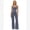 Grey-blue, variant on IBTOM CASTLE Two Piece Workout Sets for Women Racerback Tank Top Matching High Waist Wide Leg Yoga Pants Pilates Outfits M Black