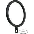 thumbnail image 2 of MERIVILLE 14 pcs Black 1.5-Inch Inner Diameter Metal Flat Curtain Rings with Eyelets, Fits Up to 1 1/4-Inch Rod, 2 of 2