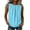 Blue, variant on Women's Pleated Crew Neck Sleeveless Tank Top, Casual Loose Chiffon Tunic Top, Breathable Office Work Daily Blouse for Women S-2XL