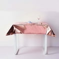 thumbnail image 5 of Efavormart 50"x50" Metallic Foil Square Tablecloth, Disposable Table Cover - Rose Gold Blush for Wedding, Baby Showers, Birthday, Party, Banquet, Table Decorations, 5 of 11