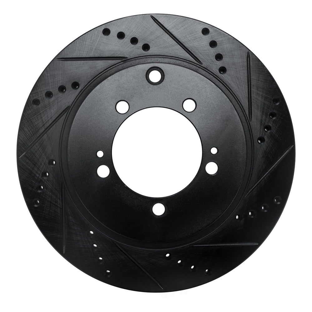 Dynamic Friction Company 633-72036R DFC Brake Rotor - Drilled And Slotted - Black