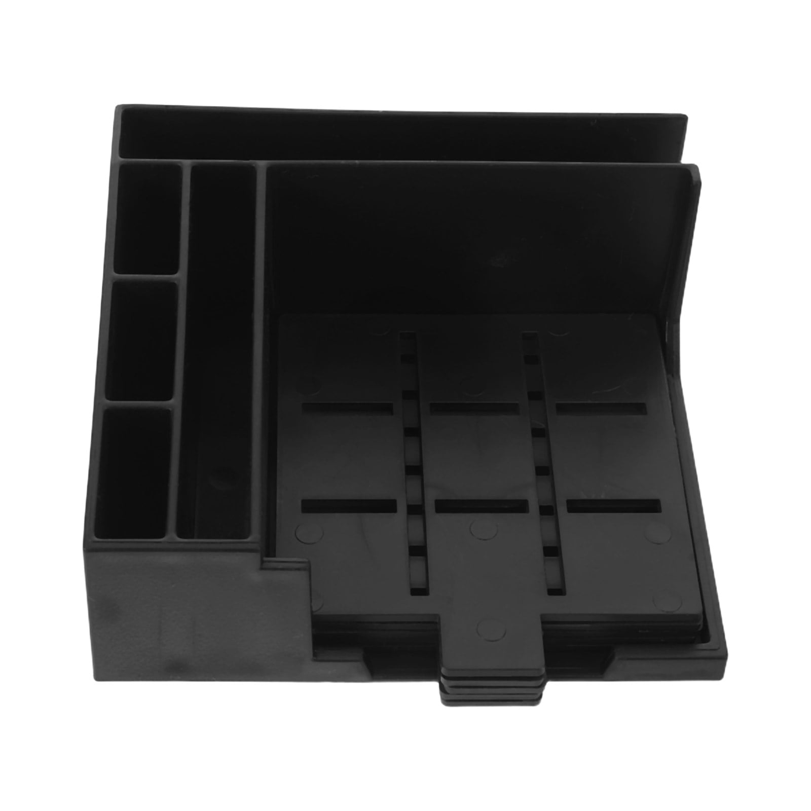 HAMPPLIES Black Memo Pad Organizer Set with Template and Plastic Note Storage Box for Home and Office Desk Use