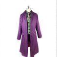 thumbnail image 3 of Heath Ledger Cosplay Suit Halloween mens Movie The Dark Knight Joker Costume Purple Jacket Full sets clown trench coat, 3 of 4