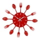 thumbnail image 5 of Reloj de pared creativo, reloj de pared, adorno artístico de Metal, reloj de Simple, reloj decorativo para la entrada del dormitorio, rojo, 5 of 9