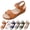 Orange, variant on Women's Hook-and-Loop Wedge Casual Sandals Open-Toe Soft Sole Non-slip Summer Comfort Footwear Green 36