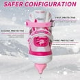thumbnail image 4 of MammyGol Adjustable Ice Skates for Kids Boys Girls, Anti-Skid Ice Skate Soft Padding and Reinforced Ankle Support Ice Hockey Suitable for Outdoor and Skating Rinks-Pink Size(1-4), 4 of 6