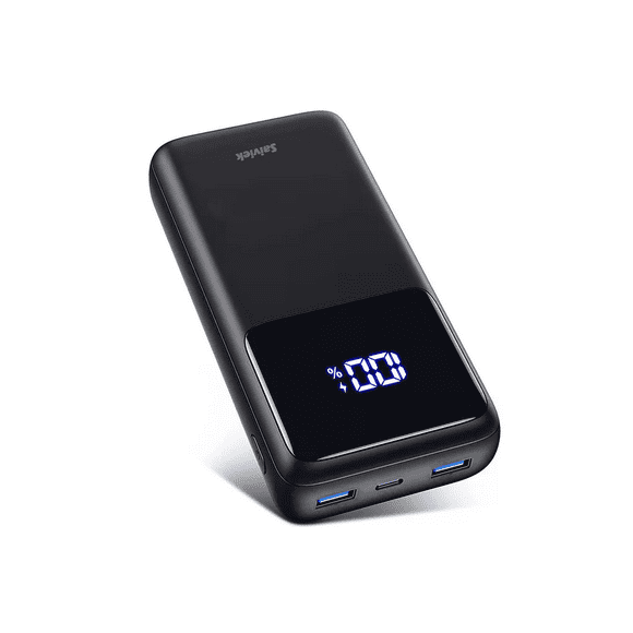 Power Bank 26800mah Saiviek S2023 Batería Externa 22.5w Carga Super Rápida Compatible Para Android,iPhone,cargador Portátil Pila Con Pantalla Led,banco De Energía Con 3 Salidas Tipo C Y Usb,negro