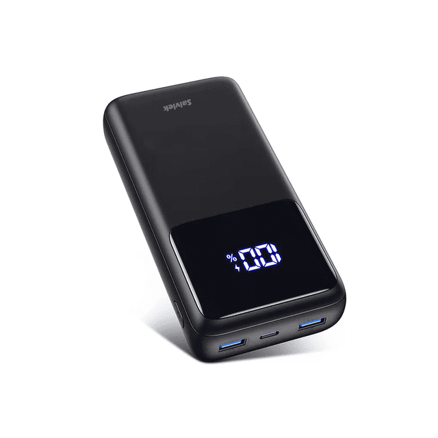Power Bank 26800mah Saiviek S2023 Batería Externa 22.5w Carga Super Rápida Compatible Para Android,iPhone,cargador Portátil Pila Con Pantalla Led,banco De Energía Con 3 Salidas Tipo C Y Usb,negro