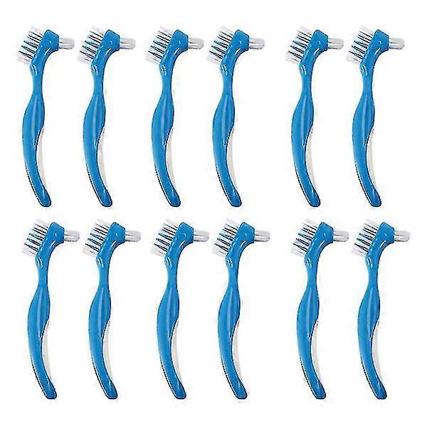 12-pack Denture Brush Hard Denture Cleaning Brush Loose Tooth Brush