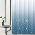 thumbnail image 2 of Shower Curtains Navy Blue Shower Curtain Blue Ombre Shower Curtain Set with Hooks Water Repellent White Shower Curtain Linen Fabric Shower Curtains for Bathroom Bathtub Hotel, 72x72 inch, Navy Blue, 2 of 6