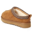 thumbnail image 4 of Smile Popcorn Women's Fuzzy Slippers Cozy Suede Slippers Winter House Shoes Indoor Outdoor, Chestnut, 4 of 7