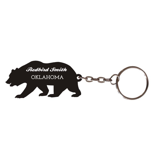 Redbird Smith Oklahoma Souvenir Metal Bear Keychain