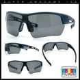 thumbnail image 2 of Polarized Mens Retro Sport Shield Wrap Around Plastic Rectangular Sunglasses Dark Green - Black, 2 of 8