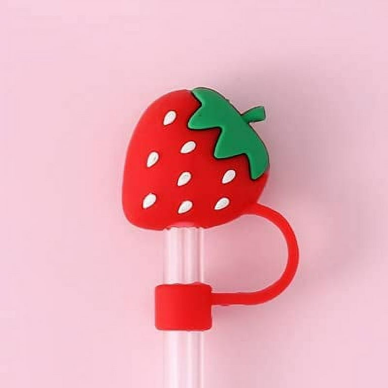Kitchen, Red Pink Strawberry Stanley Cup Straw Cover