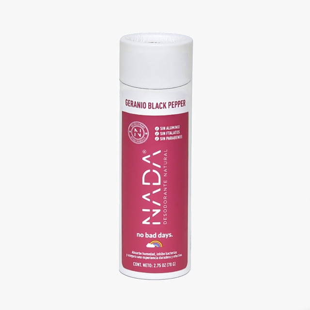 Desodorante Natural Nada Naturals Sin Aluminio Geranio Black Pepper 78g
