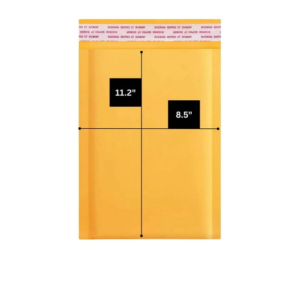 8.5" X 11.2" in Brown Self-Sealing Padded Bubble Mailer Envelopes: 2CT