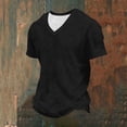 thumbnail image 4 of yillto Mens Tshirts Basic Short Sleeve V Neck Solid Color Soft Summer Tee Causal Plain Shirts, 4 of 8