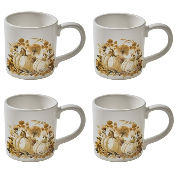 Park Designs Autumn Harvest Brown Mug Set Of 4