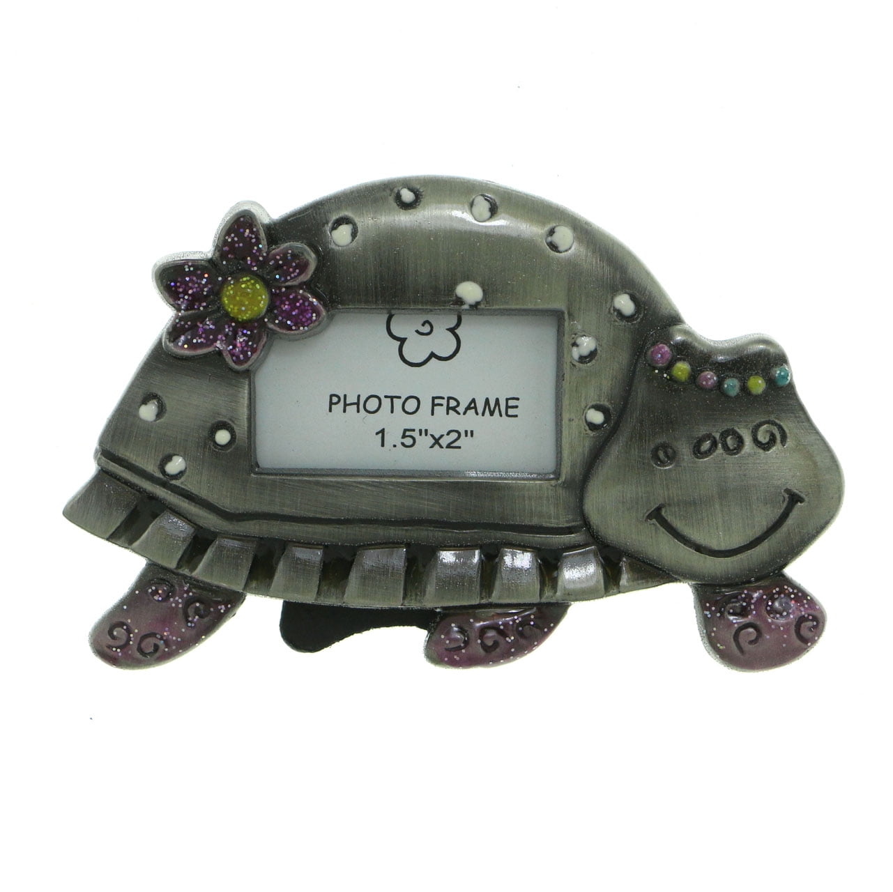 Turtle Shaped Pewter Picture-Frame with Color Accents PF97 - Walmart.com