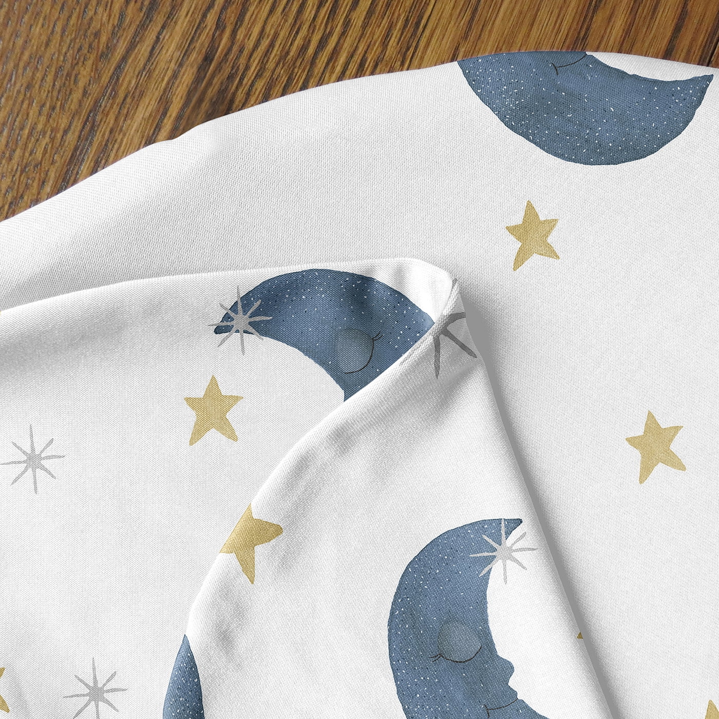 Sweet Jojo Designs Moon Bear Blue Gold and White Nursing Pillow Cover Case (Pillow Not Included) (Pillow NOT Included)
