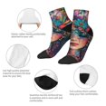 thumbnail image 5 of Pofeuu Bohemian Colorful Flower Woman Print 30cm Socks, Adult Running Hiking Socks for Youth and Adult, 5 of 7