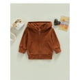 thumbnail image 3 of Bagilaanoe Toddler Baby Boy Girl Jacket Long Sleeve Zipper Hooded Sweatshirt with Pockets 12M 18M 24M 3T 4T 5T Kids Casual Outwear, 3 of 8
