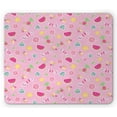 thumbnail image 1 of Sweets Mouse Pad, Candies Yummy Treats Watermelon Creative Delicious Tastes Kids Design, Rectangle Non-Slip Rubber Mousepad, Pale Pink Magenta Mint, by Ambesonne, 1 of 2