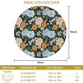thumbnail image 3 of Pioneer Flower Floral Print Pattern Round Tablecloth 70"x70", Wrinkle Resistant Wipeable Table Cover for Kitchen Dining Room Picnic Patio and Party, 3 of 5