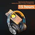 thumbnail image 4 of Seitruly Gaming Auriculares compatibles con Bluetooth Reducción de ruido Micrófono incorporado recargable Auriculares inalámbricos PC de Cables de audio/vídeo Oro negro, 4 of 6