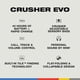 thumbnail image 4 of Skullcandy Crusher Evo Auriculares inalámbricos Bluetooth con graves multisensoriales, ajuste supraaural con aislamiento de ruido, hasta 40 horas de batería, micrófono para iPhone Android - Asfalto, 4 of 5