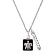 thumbnail image 1 of Delight Jewelry Silvertone Turtle on Black Frame Silvertone Courage Strength Wisdom Honesty Bar Charm Necklace, 23", 1 of 4