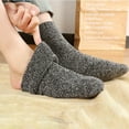 thumbnail image 3 of Sunjoy Tech Men Winter Socks Mid-tube,Thermal Knitted Bottom Floor Socks,Thick Plush Male Homewear Socks Elastic Soft Anti-slip Ankle Protection 1/3 Pair, 3 of 10