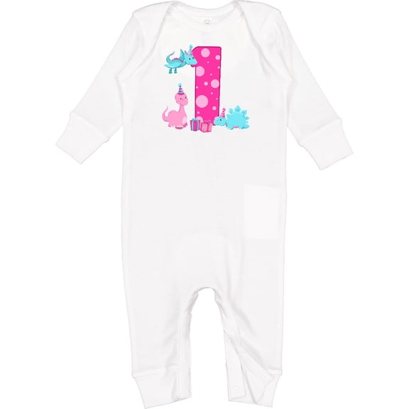 Inktastic Dinosaur Party-first Birthday Baby Romper Coveralls