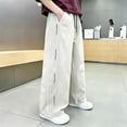 thumbnail image 4 of Bixock Sweatpants for Boys High Waist Straight Leg with Side Pockets Kids Solid Color Loose Casual Joggers Comfortable Workout Activewear Boys Clothings Size 9-10Years, 4 of 6