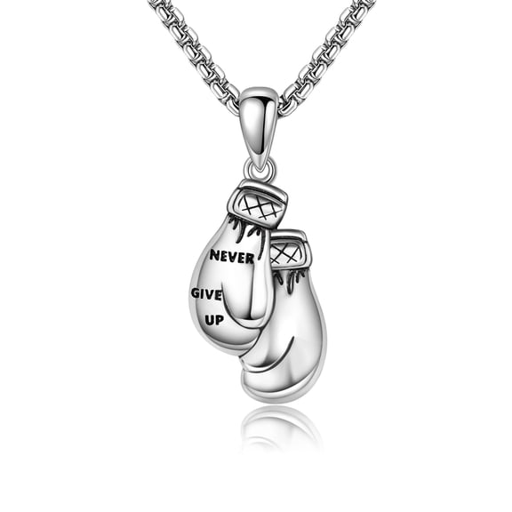 JUSORA Fist Necklace 925 Sterling Silver Fist Pendant Necklace Jewelry Gifts for Men