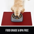 thumbnail image 3 of Alfombrilla de Alimentación Gorilla Grip Roja Impermeable con Borde Elevado para Mascotas, 3 of 9