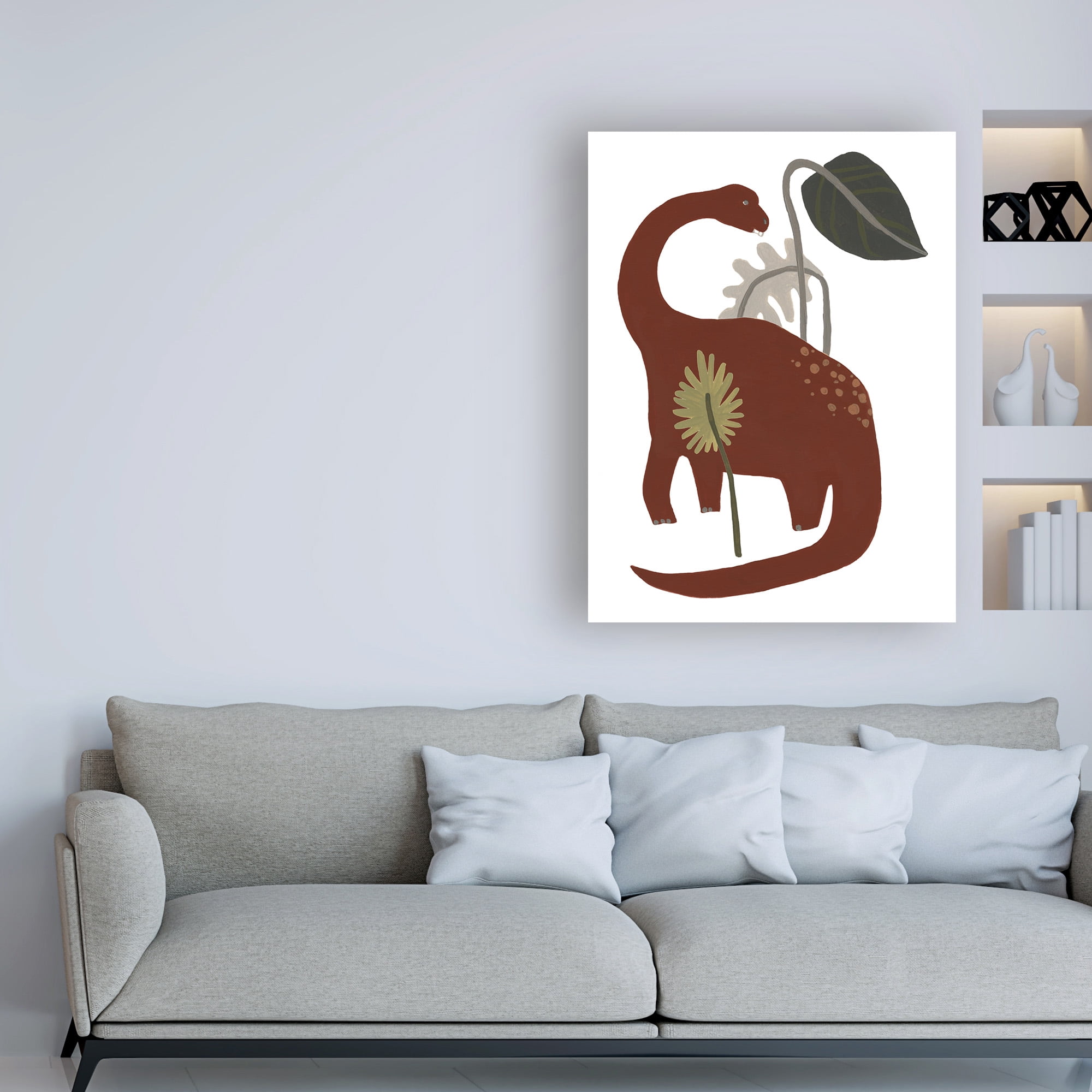 Trademark Fine Art 'Mighty Dino IV' Canvas Art by June Erica Vess