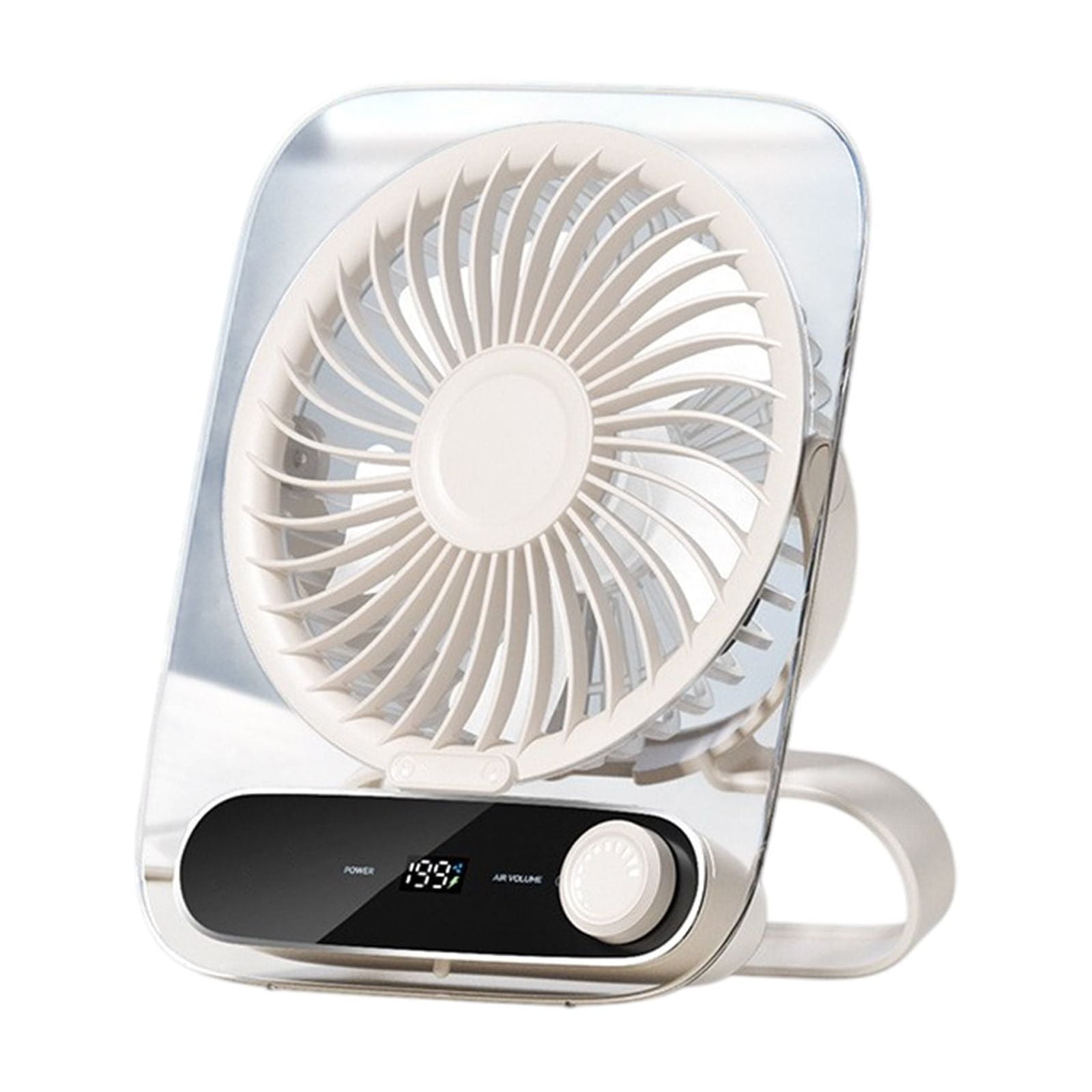 Small Desk Fan Quiet,Strong Airflow Fan Quiet Digital Display Air Circulator Fan,Ultra Quiet 180° Wide Angle Angle Foldable,portable USB Recharging,Small Fans for Bedroom Home Office