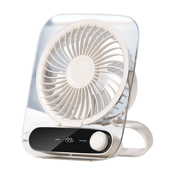 Qocolhg Small Desk Fan, USB Rechargeable Portable Battery Powered Fans, Ultra Quiet 180° Foldable, Variable Speed Small Personal Fan for Bedroom Office Travel Camping Cruise, Clearance (White)