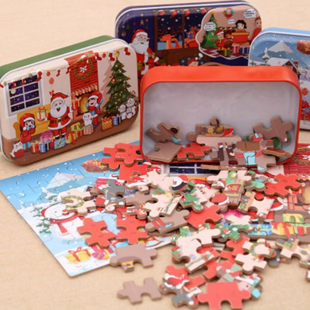 Puzzles en bois de Noël Décoration de Noël Puzzle fait main pour enfants 