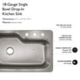 thumbnail image 6 of Design House Stainless Steel 33" Rectangular Kitchen Sink with 3-Holes, Silver, 6 of 14