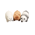 thumbnail image 1 of 3pcs Osos Escandalosos 30 Cm Pardo, Polar Y Panda, 1 of 3