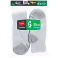 thumbnail image 2 of Hanes Classics Boys' Ankle EZ Sort Socks 6-Pk White M, 2 of 2
