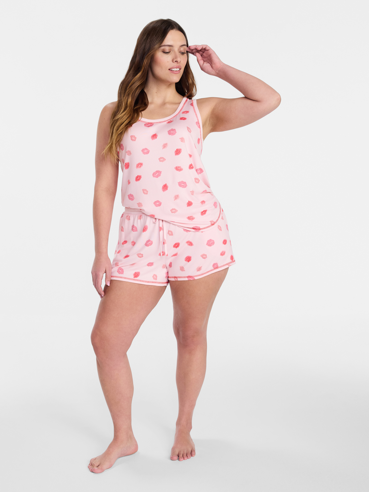 Joyspun Women's Cozy Lounge Collection Hacci Knit Sleep Tank Top, Sizes XS-3X