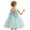 A01-Green, variant on Glossy Satin Flower Girl Dress V-Back Wedding Party Dresses for Toddler Girls Pearls First Communion Dresses with Bow Orange,6-7 Years