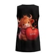 thumbnail image 5 of FUIALDOLG Love Hearts Highland CowTank Tops for Women Summer Sleeveless T-shirt Loose Fit Breathable Tunic Tops Basic Vest Soft Comfort Blouse Valentines Day Costume,M, 5 of 7