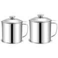 thumbnail image 4 of Grease Container with Strainer, Stainless Steel Oil Container, Pot Fat Storage with Lid, Easy Grip Handle Suitable for Storing Frying Oil and Cooking Grease, 4 of 8