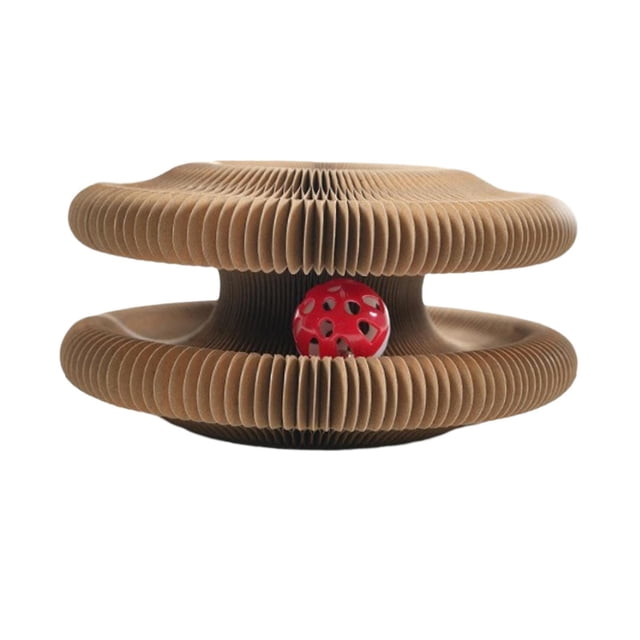 Tabla rascadora para gatos, tabla rascadora para gatos con bola de campana, garra de molienda para gatos, rascador interactivo plegable para gatos