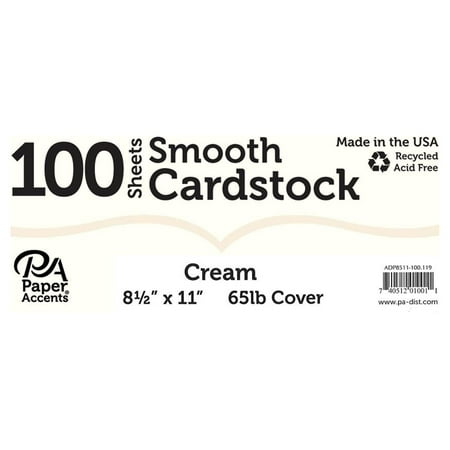 UPC: 0740512010011 | Paper Accents Cardstock 8.5 x 11  100pc Smooth 65lb Cream
