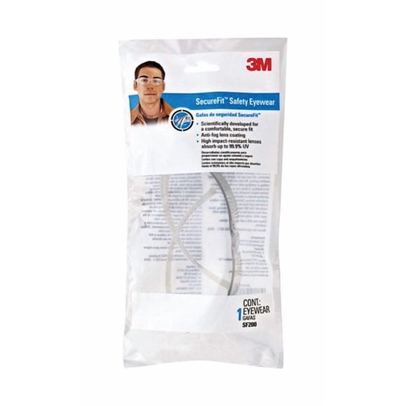 Gafas de seguridad 3M SecureFit, antivaho, lentes transparentes, marco transparente